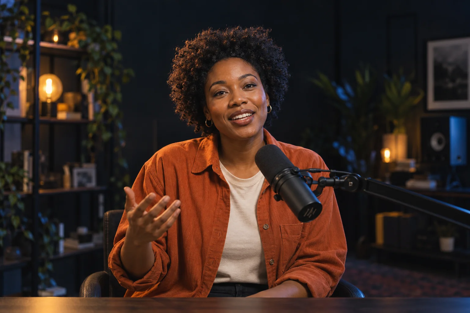 Illustrative podcast clip with captions in a vertical layout